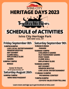 ivins-festival-days-schedule