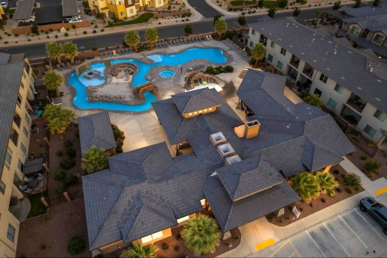 Community Amenities - Right Behind The Home! Lazy River, Fire Pit Area, Splash Pad, Swimming Pool, Sun Loungers, BBQ's, Clubhouse